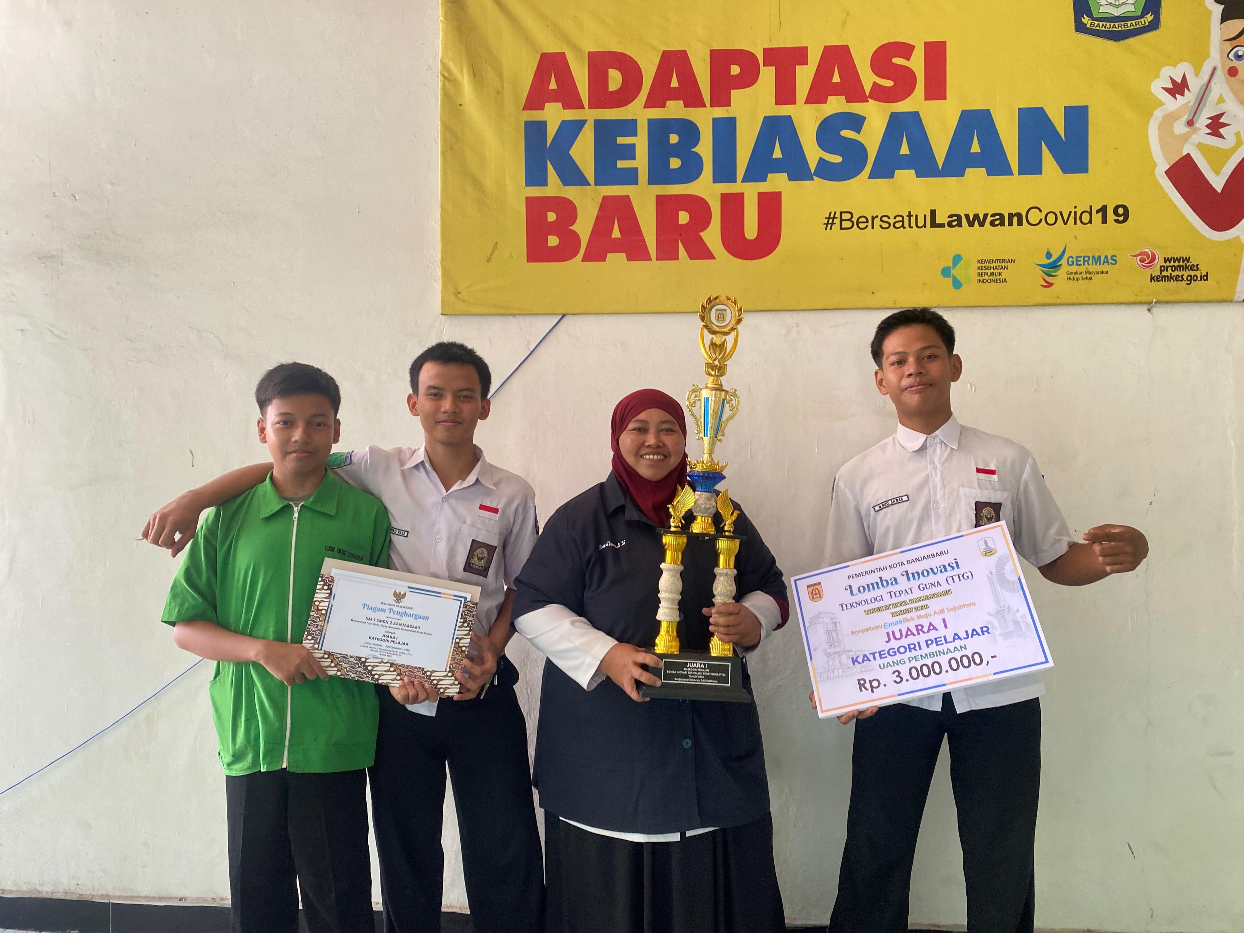Tim TET SMKN 2 Banjarbaru Raih Juara 1 Lomba Teknologi Tepat Guna Tingkat Kota Banjarbaru 2026