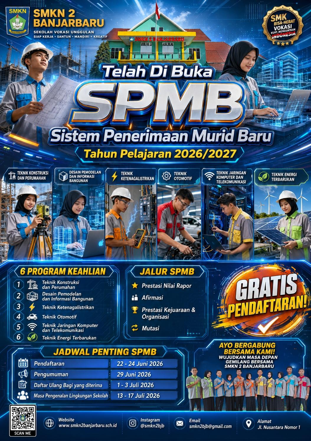 Sistem Penerimaan Murid Baru (SPMB) Tahun Pelajaran 2026/2027