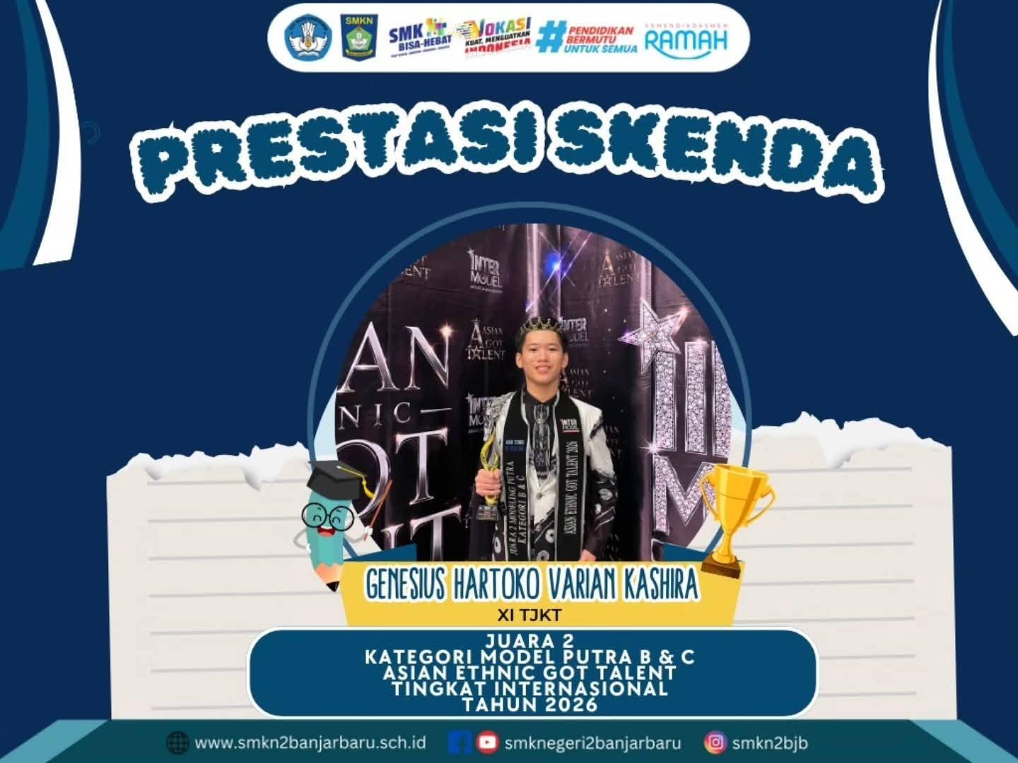 BANGGA! SISWA SMKN 2 BANJARBARU RAIH JUARA 2 ASIAN ETHNIC GOT TALENT TINGKAT INTERNASIONAL 2026